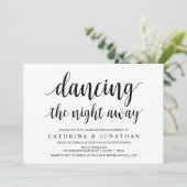 Modern Rustic, zwart script, Engagement Party Kaart (Staand voorkant)