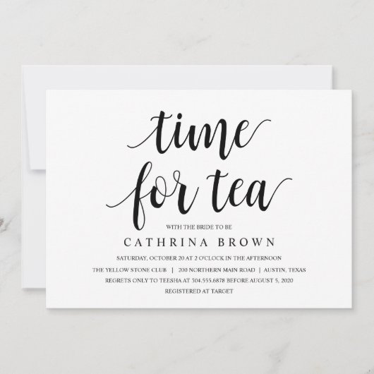 Modern Rustic, zwart script, Vrijgezellenfeest Kaart (Voorkant)