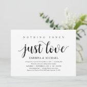 Modern Rustic, zwart script, weddenschappen Kaart (Staand voorkant)
