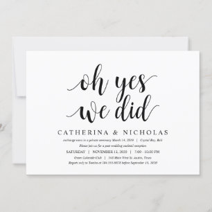 Modern Rustic, zwart script, weddenschappen Kaart