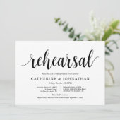 Modern rustiek, bruiloft repetitie en diner kaart (Staand voorkant)