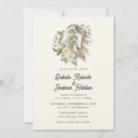 Modern Rustiek Country Horse Bloemen Huwelijk I
