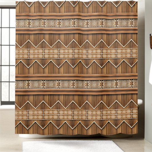 Modern rustiek douchegordijn