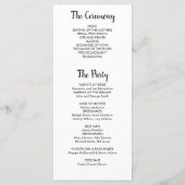 Modern rustiek elegant fotohuwelijksprogramma programma (Achterkant)