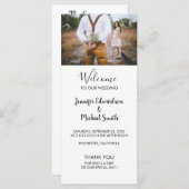 Modern rustiek elegant fotohuwelijksprogramma programma (Voorkant / Achterkant)