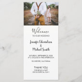 Modern rustiek elegant fotohuwelijksprogramma programma (Voorkant)