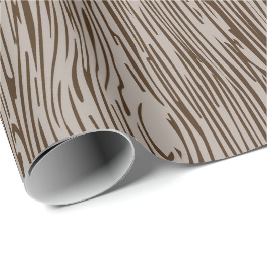 Modern rustiek houtnerf inpakpapier bruin (Rol Hoek)