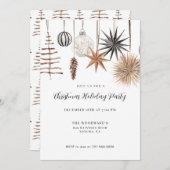 Modern rustiek kerstfeest kaart (Voorkant / Achterkant)