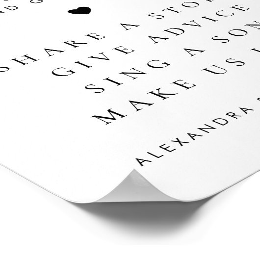 Modern rustiek script bruiloft video cabine teken poster (Hoek)