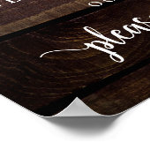 Modern Rustiek, Welkomstbord voor huwelijksrepetit Poster (Hoek)