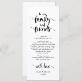 Modern rustiek, zwart, plaats instelling dank u ka programma (Voorkant / Achterkant)