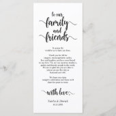 Modern rustiek, zwart, plaats instelling dank u ka programma (Voorkant)