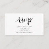 Modern Rustiek, Zwart Script, online RSVP Informatiekaartje (Voorkant)