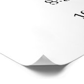 Modern rustieke huwelijksvolgorde programmaboekje poster (Hoek)