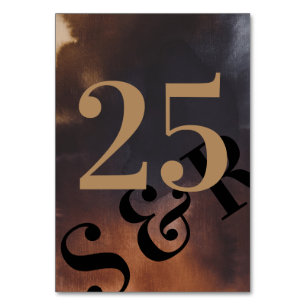 Modern Rusty Art Big Monogram Bold Simple Wedding Kaart