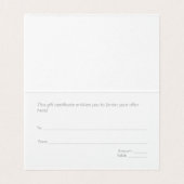 Modern Sa Beauon Salon Cadeaubon Kaart (Binnenkant ongevouwen)