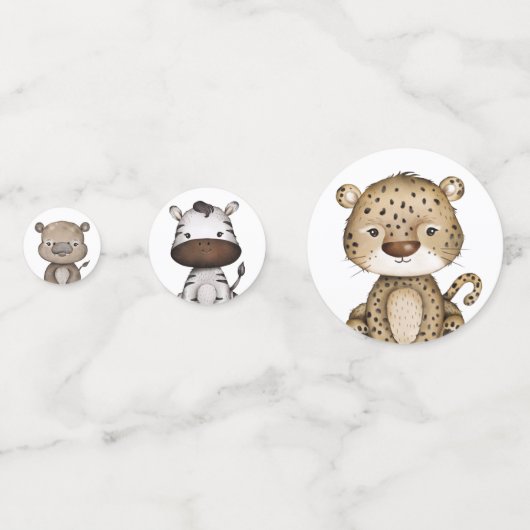 Modern Safari Wilde Oerwouden Partij Confetti (Voorkanten)