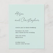 Modern Sage Elegant Script Wedding Invitation (Voorkant)