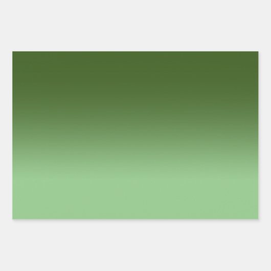 Modern Sage en Forest Green Gradient Inpakpapier Vel (Voorkant 2)