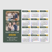 Modern Sage Green 2025 Kalender 2 Foto Magnetisch (Voorkant)
