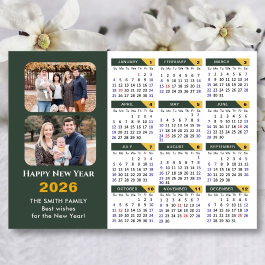 Modern Sage Green 2025 Kalender 2 Foto Magnetisch