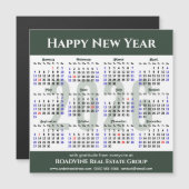 Modern Sage Green 2025 Kalender Zakelijk Magnetisc (Voorkant / Achterkant)