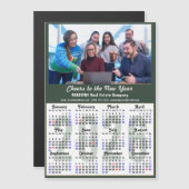Modern Sage Green 2025 Kalender Zakelijk Magnetisc (Voorkant / Achterkant)