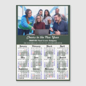Modern Sage Green 2025 Kalender Zakelijk Magnetisc (Voorkant)