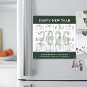 Modern Sage Green 2025 Kalender Zakelijk Magnetisc