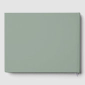 Modern Sage Green Arch Botanical Script Weddenscha Gastenboek (Achterkant)