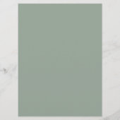 Modern Sage Green Arch Botanical Script Weddenscha Menu (Achterkant)