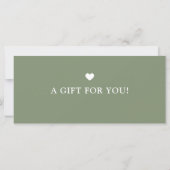 Modern Sage Green Business Logo Gift Certificate (Achterkant)