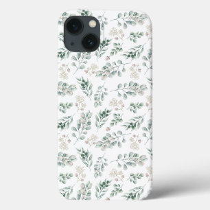 Modern Sage Green Eucalyptus iPhone 13 Hoesje