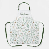 Modern Sage Green Eucalyptus Personalized Schort (Voorkant)