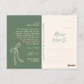 Modern Sage Green Family Foto Kerstgroet Briefkaart (Achterkant)