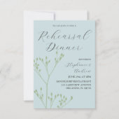 Modern Sage Green Foliage Rehearsal Dinner Kaart (Voorkant)