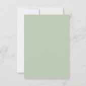Modern Sage Green Foliage Rehearsal Dinner Kaart (Achterkant)