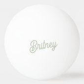 Modern Sage Green gepersonaliseerd monogram en naa Pingpongballen (Achterkant)