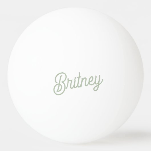 Modern Sage Green gepersonaliseerd monogram en naa Pingpongballen (Achterkant)
