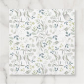 Modern Sage Green Gold Eucalyptus Weddenschap Bedankjes Labels (Achterkant)