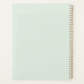 Modern Sage Green Gold Script Monogram Planner (Achterkant)