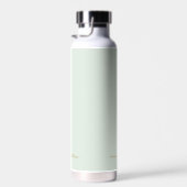 Modern Sage Green Gold Script Monogram Waterfles (Rechts)