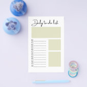 Modern Sage Green Minimalist Daily To-Do List Flyer (Enkel)