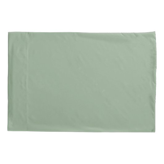 Modern Sage Green Monogram Kussensloop (Achterkant)