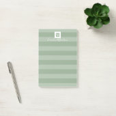 Modern Sage Green Monogram Post-it® Notes (Kantoor)