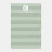 Modern Sage Green Monogram Post-it® Notes (Voorkant)