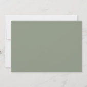 Modern Sage Green Photo Wedding Invitation Kaart (Achterkant)