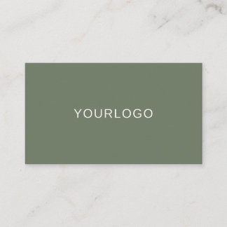 Modern Sage Green Professional met QR-code Visitekaartje