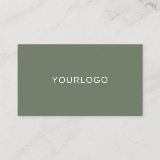 Modern Sage Green Professional met QR-code Visitekaartje (Voorkant)