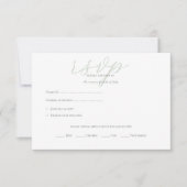 Modern Sage Green QR Code Initialen bruiloft RSVP  (Voorkant)